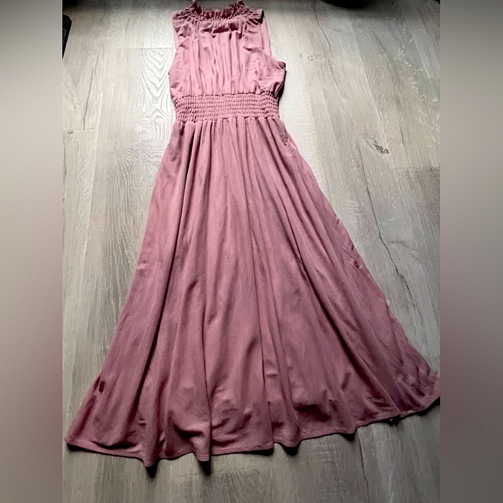 GIANNI Bini mock neck midi pink Dress size M Medium